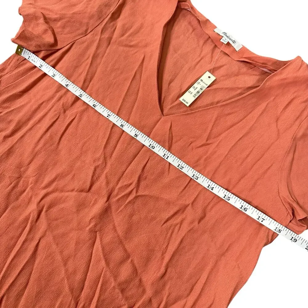 Madewell Women's Side-Button Easy Dress Sweet Dahlia Size S